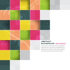 Abstract colorful background with square pattern