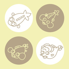 goldfish cartoon icon