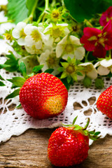 fresh, organic strawberry