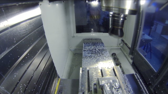 CNC milling machine on a factory