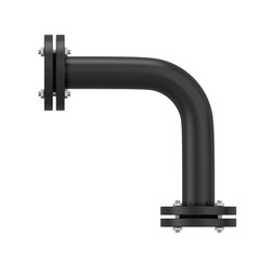 3d black angle connection pipes