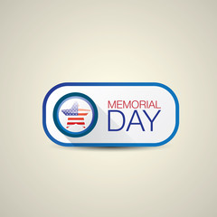 Memorial Day with star in national flag colors