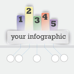 Business infographics tabs template for presentation