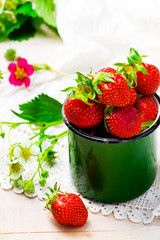 fresh, organic strawberry