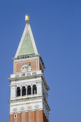View of San Marco Campanile tower in Venice, Italy, vertical
