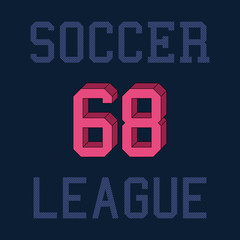 soccer typography, t-shirt graphics. Vector Illustration