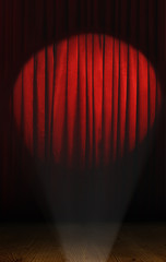 Empty stage before performance