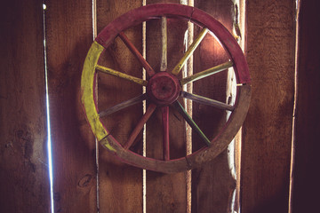 Old wooden wheel