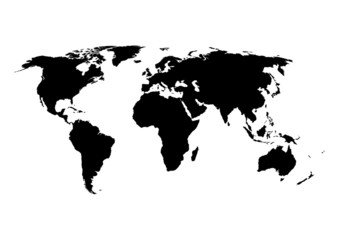 Fototapeta na wymiar Vector illustration of a world map
