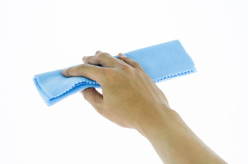 Microfiber Hand-held cleaner on white background