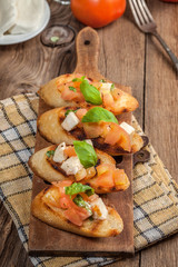 Appetizer bruschetta.