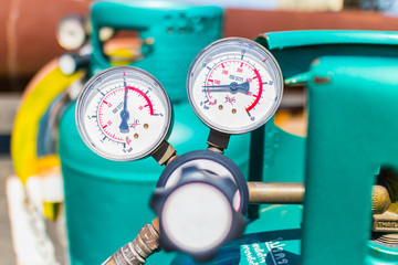 LPG pressure gauge in an industrial