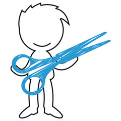 Obraz premium Short People Scribble - scissors