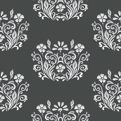 Floral retro paper pattern
