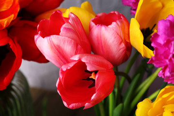 Beautiful spring flowers close up