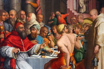 Washable wall murals European Places giorgio vasari, dinner of st gregory