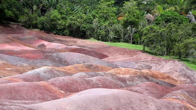 most famous tourist place of Mauritius - earth of seven colors