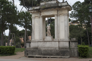 statue villa  borghese rome italy