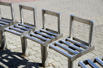 Öffentliche Sitze aus Edelstahl