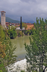 Fototapeta na wymiar Cividale del Friuli lungo il Natisone