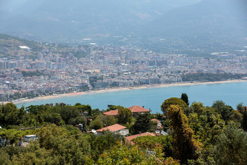 Alanya - the beach of Aladdin .  Alanya is one of most popular seaside resorts in Turkey