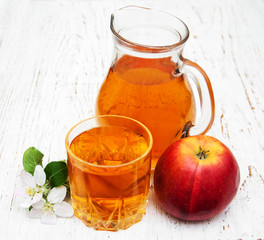 Pitcher with apple juice