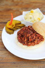 bbq pork rib burger