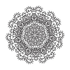 Hand drawing zentangle mandala element