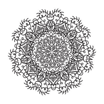 Hand drawing zentangle mandala element