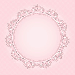 Filigree vector pink frame.