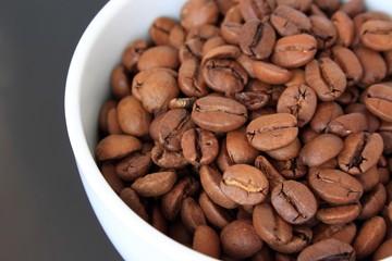 Coffee Beans in the Cup