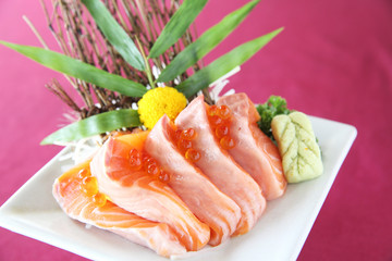 salmon sashimi