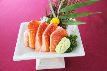 salmon sashimi