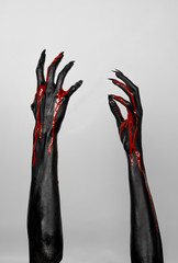 Bloody black hands of death