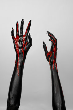 Bloody black hands of death