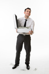 Manager kicks from money.