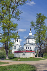 Fototapeta premium Beautiful white church in countryside