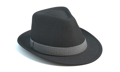 3d illustration of a fedora hat - 83560697