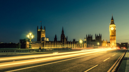Fototapeta na wymiar Big Ben and Houses of parliament at dusk, London, UK 