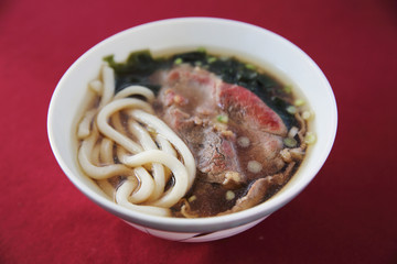Beef Udon noodles
