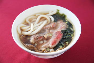 Beef Udon noodles