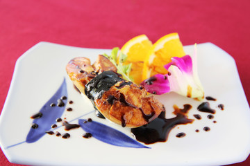 Foie gras sushi