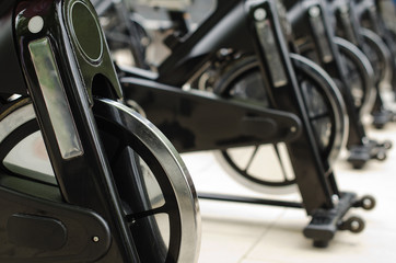 Fototapeta premium Spinning bikes
