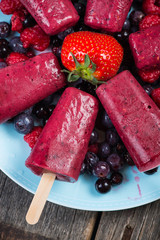 Homemade organic berry fruit lolly pops