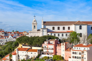 Obraz premium Miradouro da Graca from Sao Jorge castle in Lisbon, Portugal
