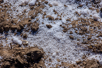 Fertilizers on the ground
