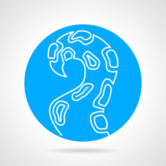 Tentacle blue round vector icon