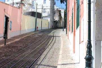 Railway Funicular, Tram Lisbon, Portugal