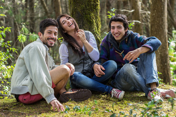 tres amigos alegría