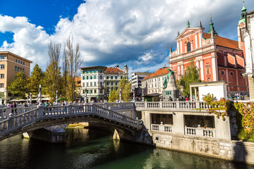 Fototapeta premium Franciscan Church in Ljubljana